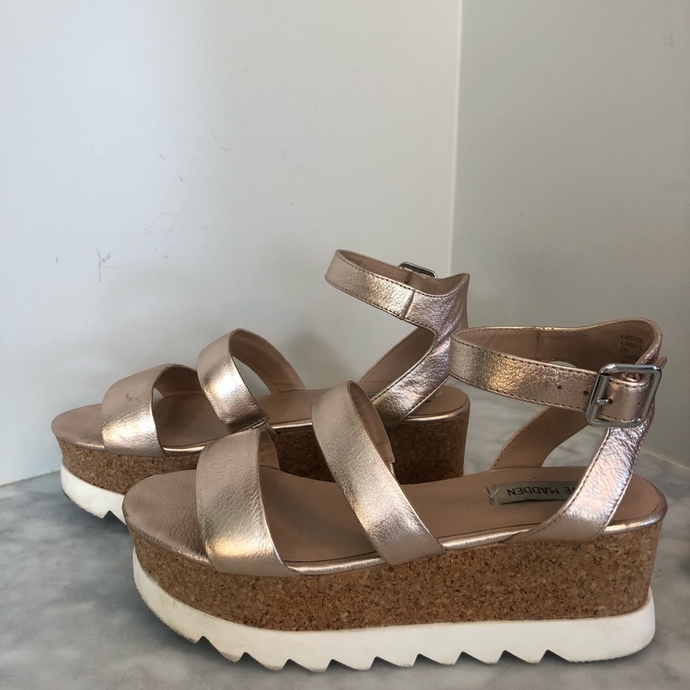Steve Madden Kirsten Cork Platform Wedge Sandal